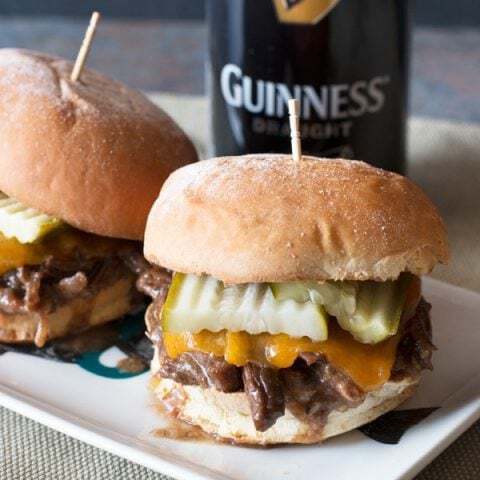 Guinness Braised Short Rib Sliders | cakenknife.com