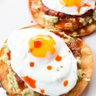 Breakfast Guacamole Tostadas | cakenknife.com