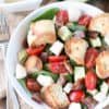Avocado Caprese Panzanella Salad | cakenknife.com