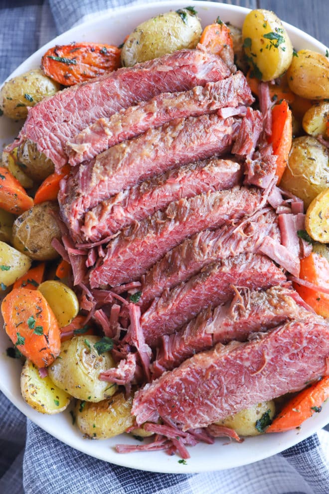 Instant pot corned beef and vegetables image