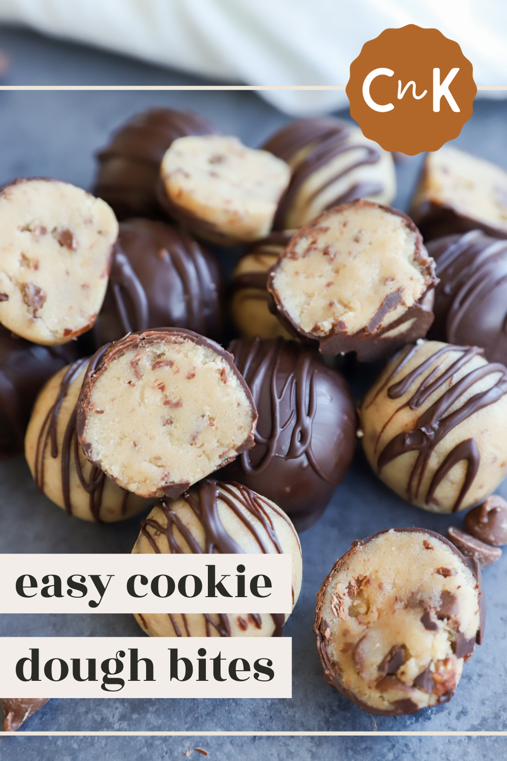 Cookie Dough Bites Pinterest Image