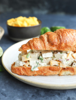 mango chicken salad sandwich photo