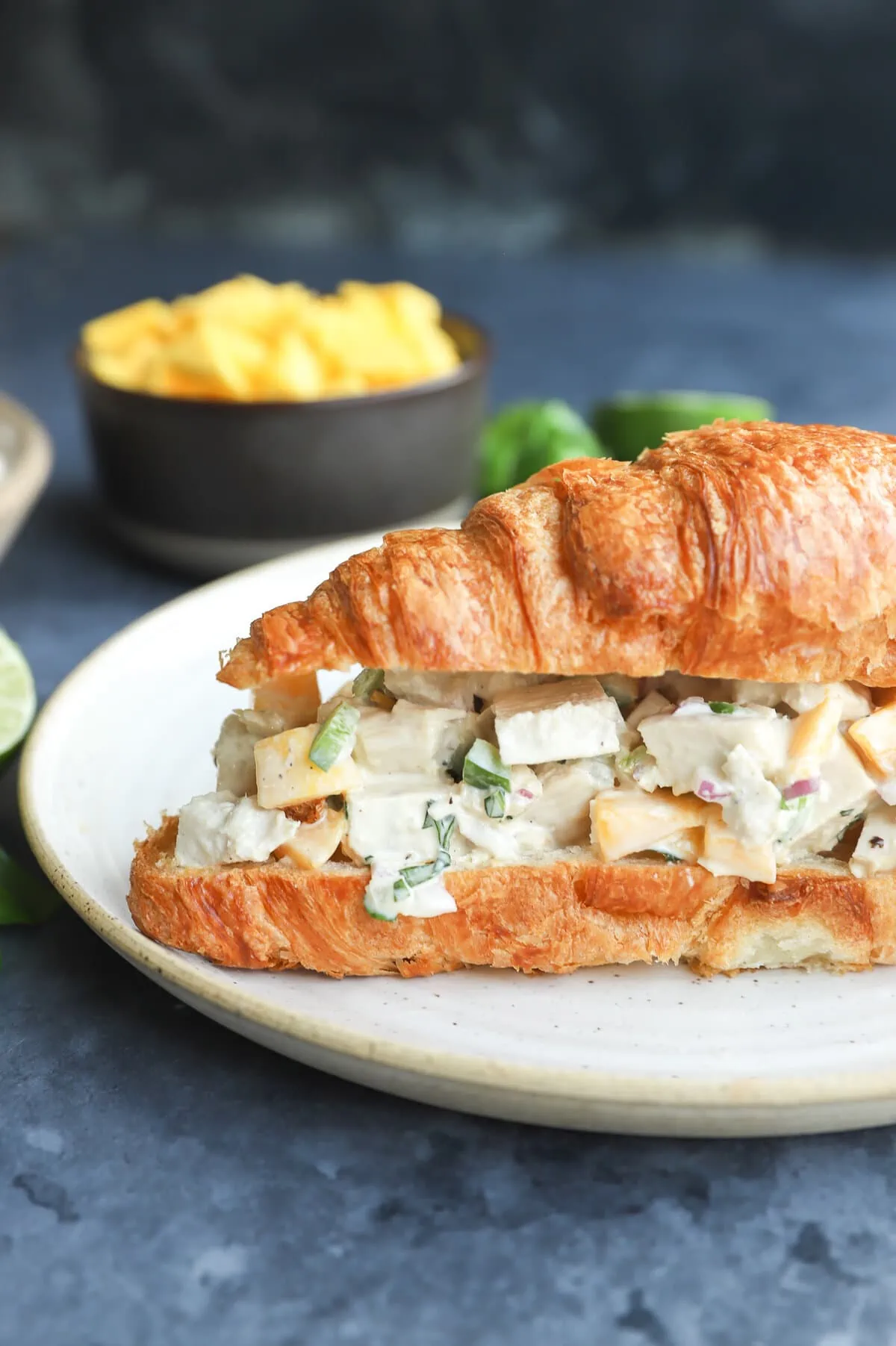 mango chicken salad sandwich photo