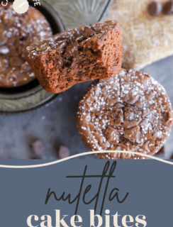 Nutella cake bites pinterest graphic