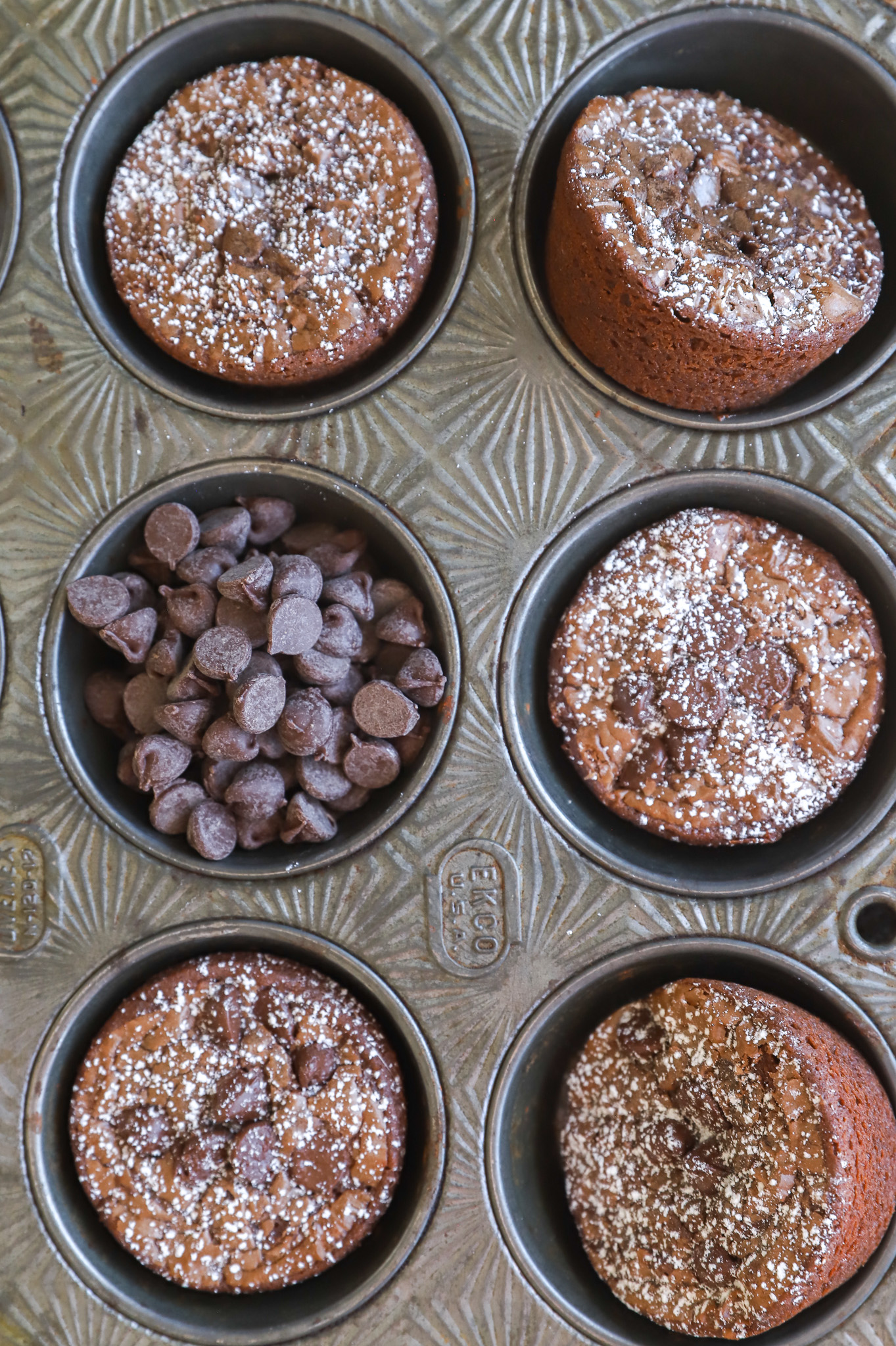 Image of chocolate treats in muffin tin