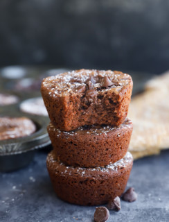 Nutella cake bites in a stack image