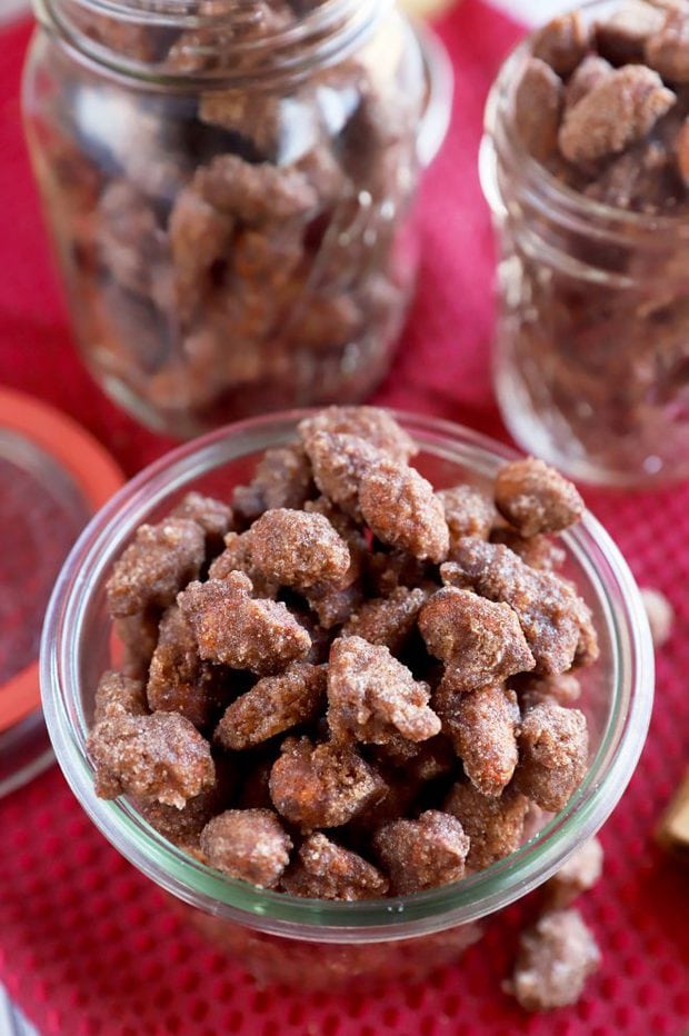 mason jar with almonds image