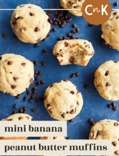 Banana mini muffins Pinterest image