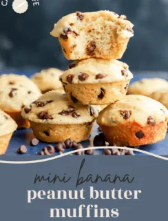 Banana mini muffins Pinterest picture