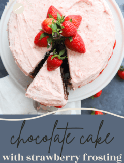 Chocolate Strawberry Cake Pinterest Image