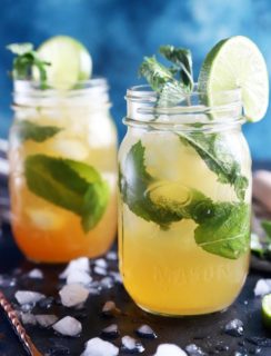 Dirty mojito recipe in mason jars picture