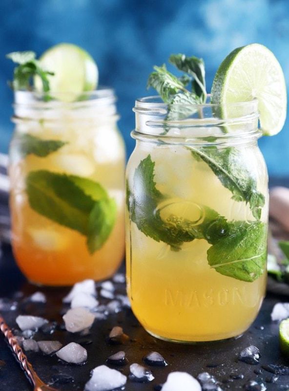 Dirty mojito recipe in mason jars picture