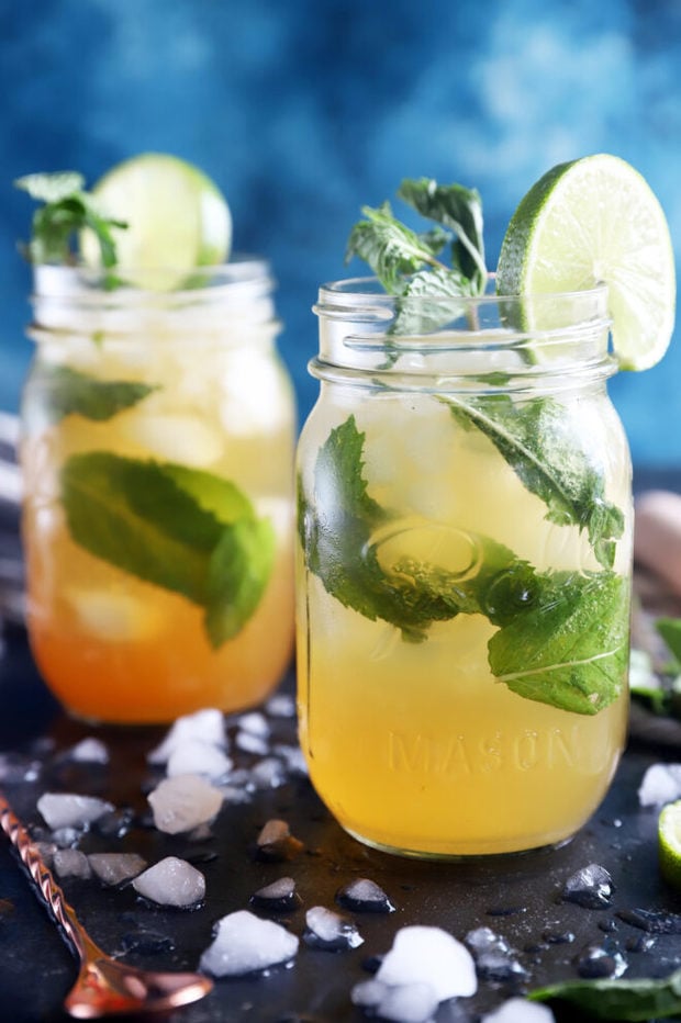 Dirty mojito recipe in mason jars picture