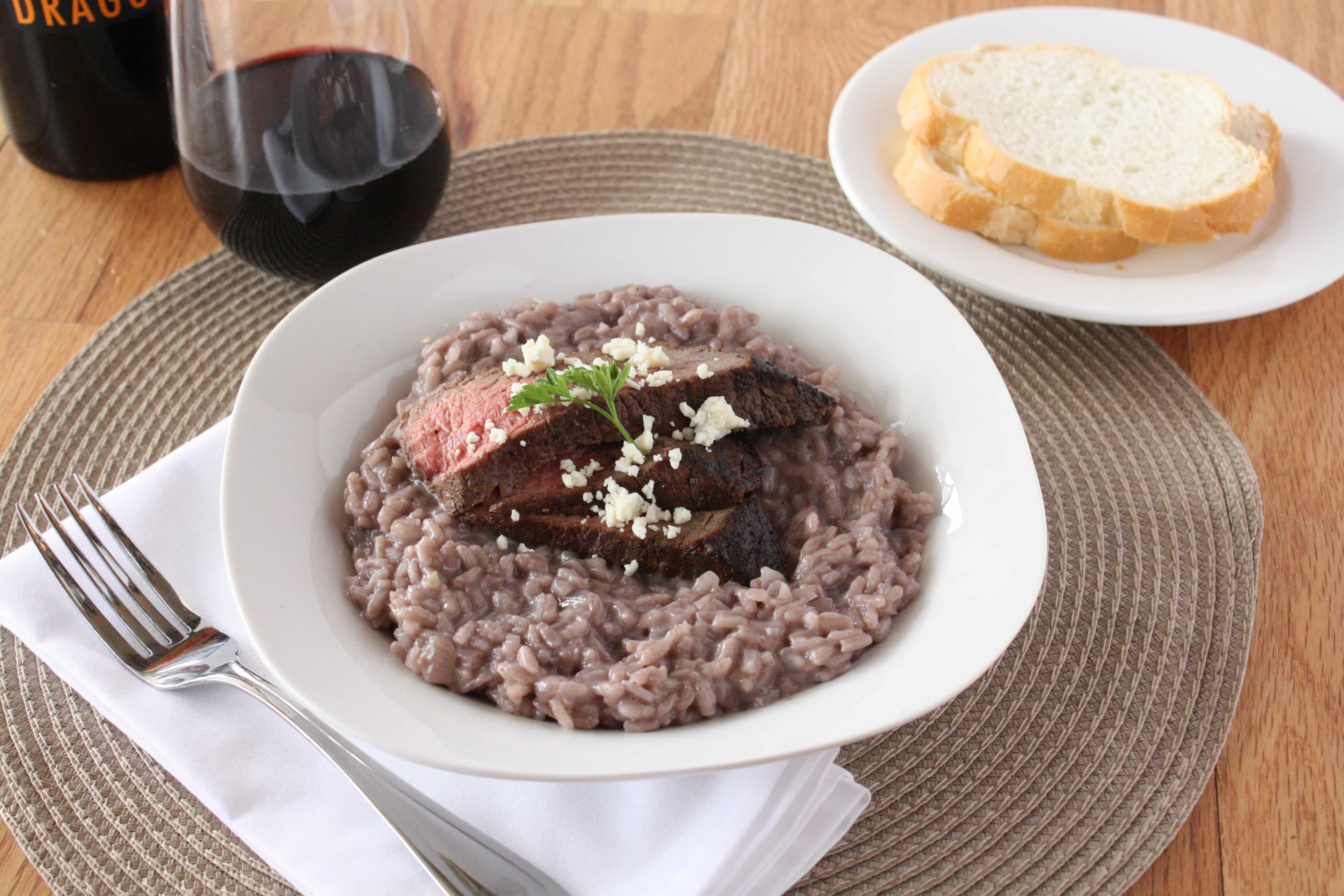 Wine Risotto with Steak and Cheese | Cake 'n Knife