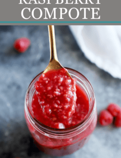 Smashed Raspberry Compote Pinterest Graphic