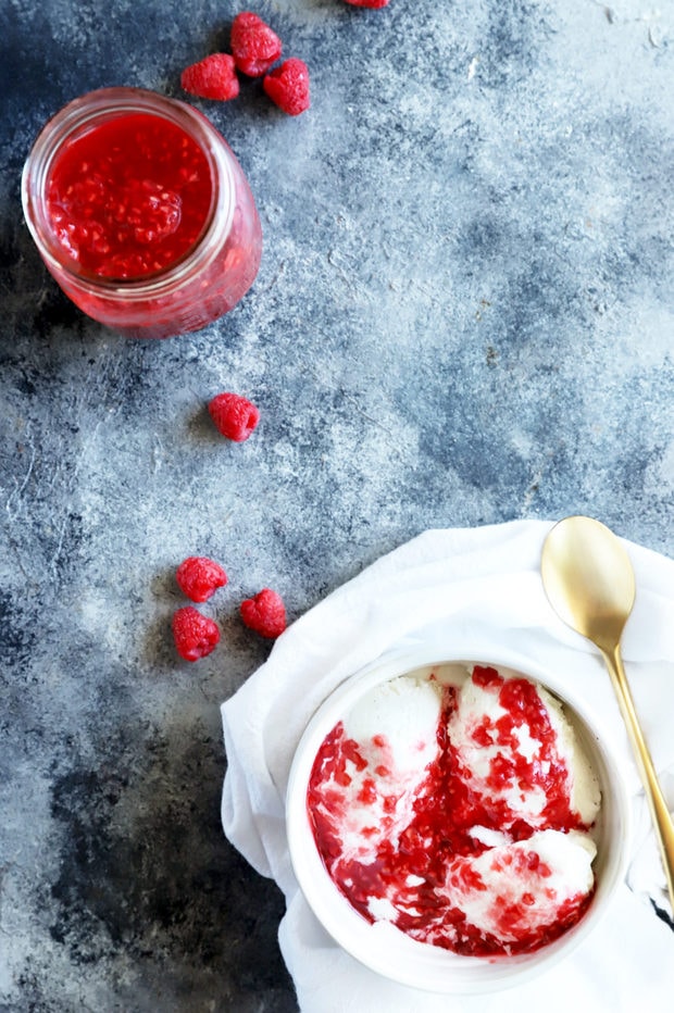 Smashed Raspberry Compote Recipe | Cake 'n Knife