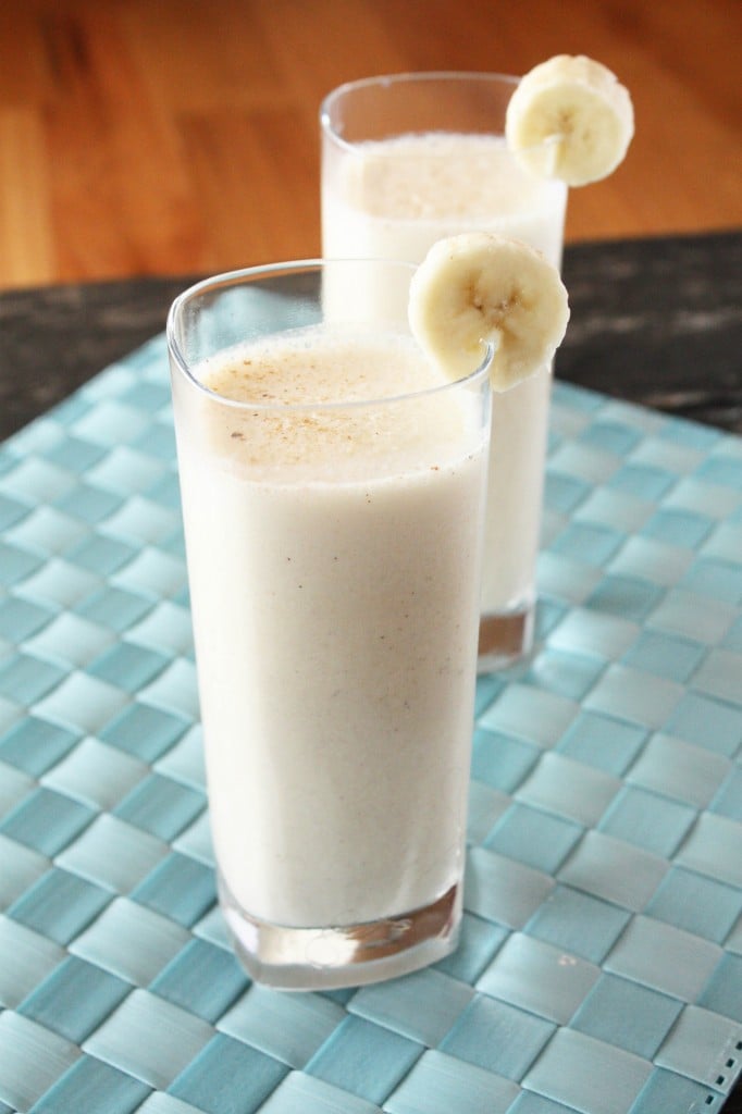 Spiked Caramelized Banana Milkshake Cake n Knife