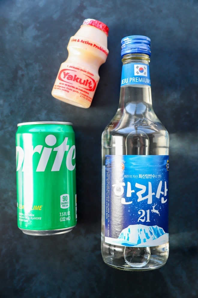 Soju yogurt cocktail ingredients soju sprite and yakult