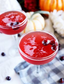 Side view of cranberry cocktail image