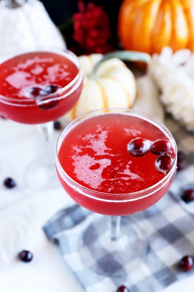 Side view of cranberry cocktail image