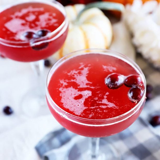 Side view of cranberry cocktail image