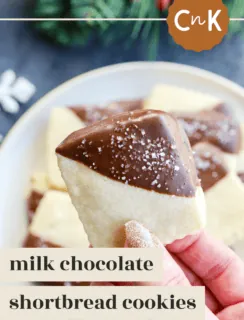 Milk chocolate dipped shortbread cookies pinterest photo
