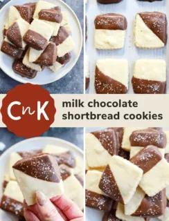 Milk chocolate dipped shortbread cookies pinterest picture