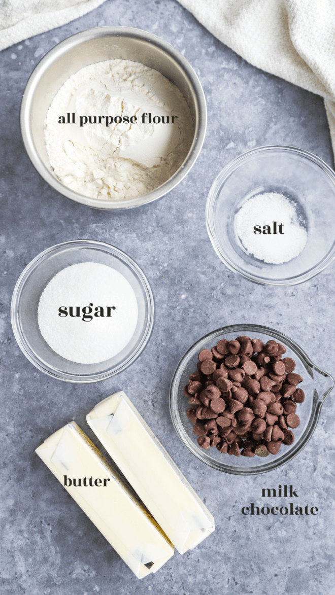 Milk chocolate dipped shortbread cookies ingredients