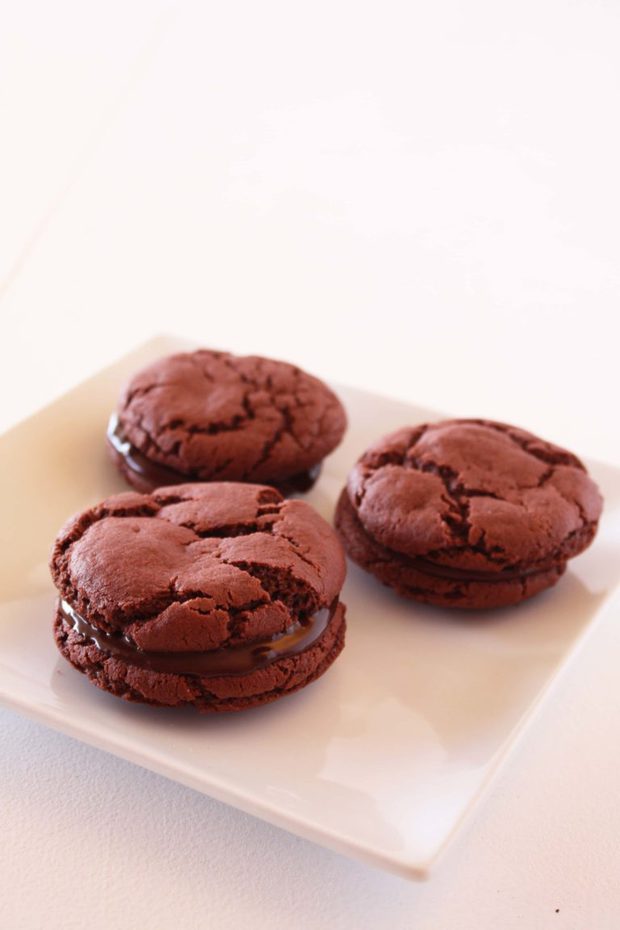 Red Velvet Cookie Sandwiches