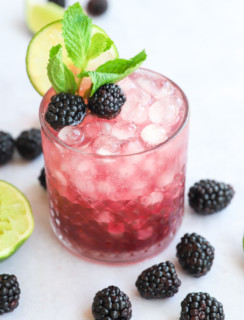Blackberry gin fizz cocktail image