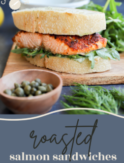 Salmon Sandwich with Creamy Dill Sauce pInterest picture