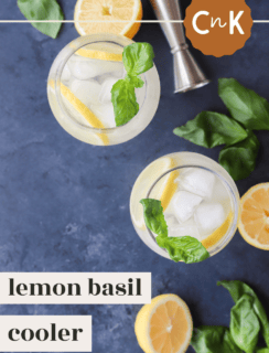 Lemon basil cocktail pinterest photo