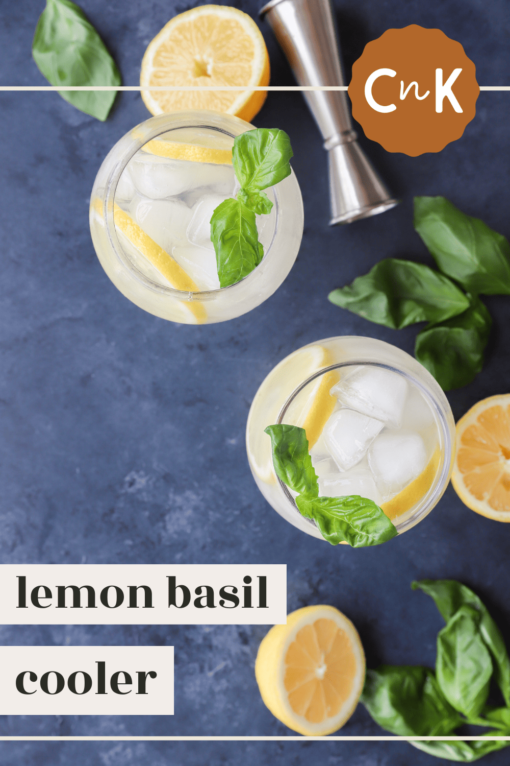 Lemon Basil Cocktail Cake 'n' Knife