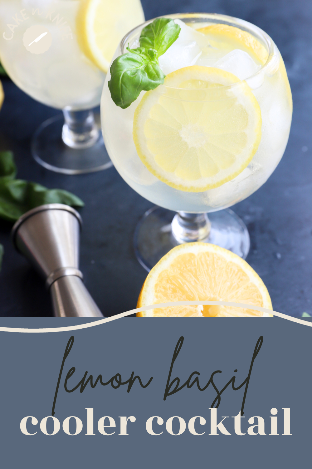 Lemon basil cocktail pinterest photo