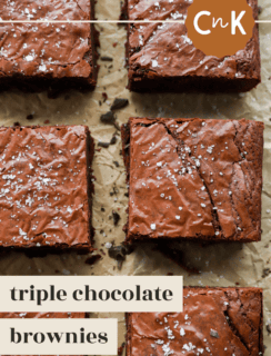 Triple chocolate brownies pinterest image
