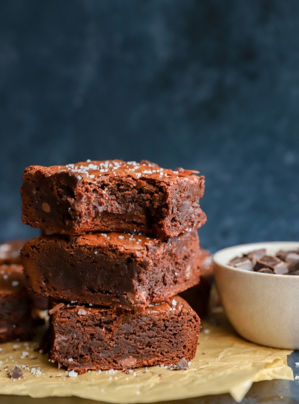 stack of baked goodies on parchment paper