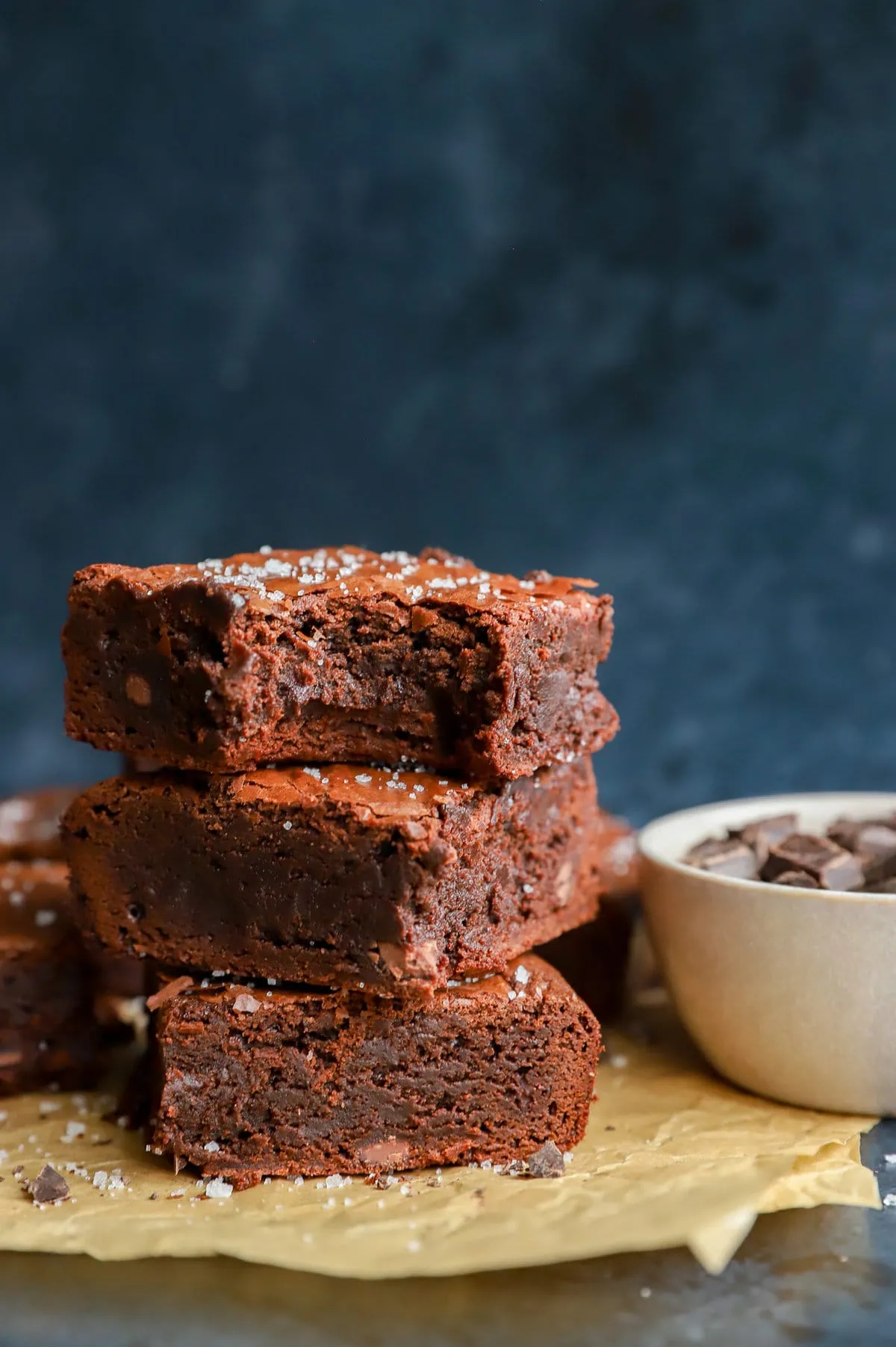 stack of baked goodies on parchment paper