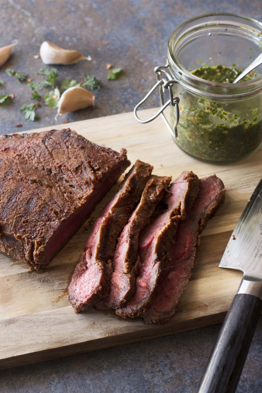 Flank Steak with Spicy Chimichurri 3 Cake 'n Knife