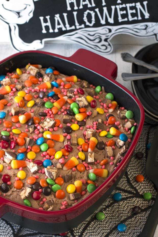 Leftover Halloween Candy Cake