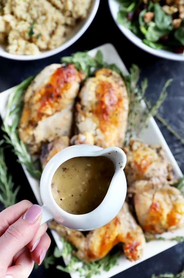 Roasted Chicken with White Wine And Fresh Herbs | Cake 'n Knife