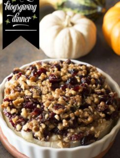 Baked Camembert with Cranberry Walnut Crust | cakenknife.com