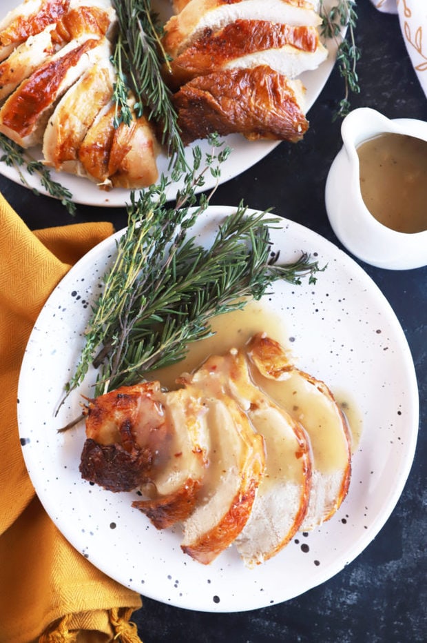 Thanksgiving turkey with gravy image