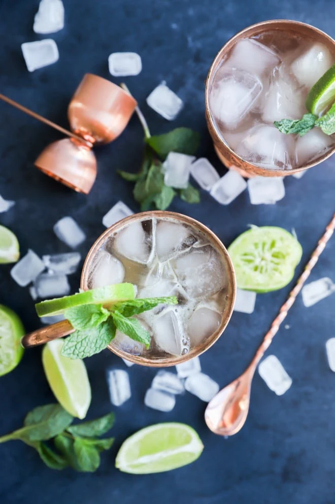 Bourbon Mule in copper mugs image