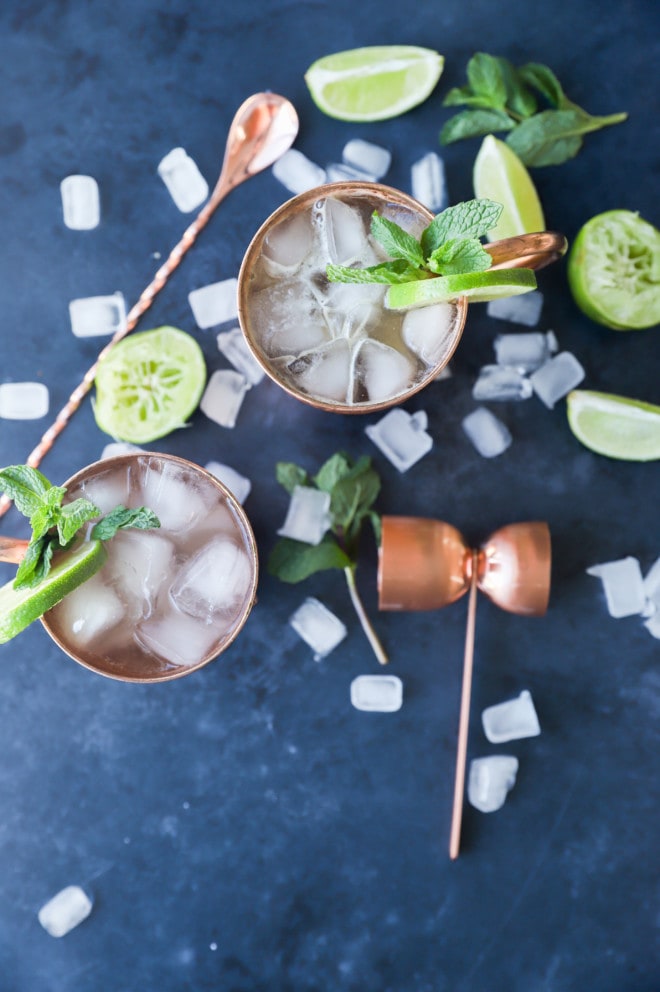 Image of bourbon mule with ice