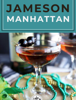 Pinterest image for Jameson Manhattan cocktail