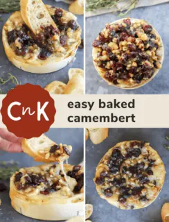 Baked Camembert with Cranberries and Walnuts Pin Graphic