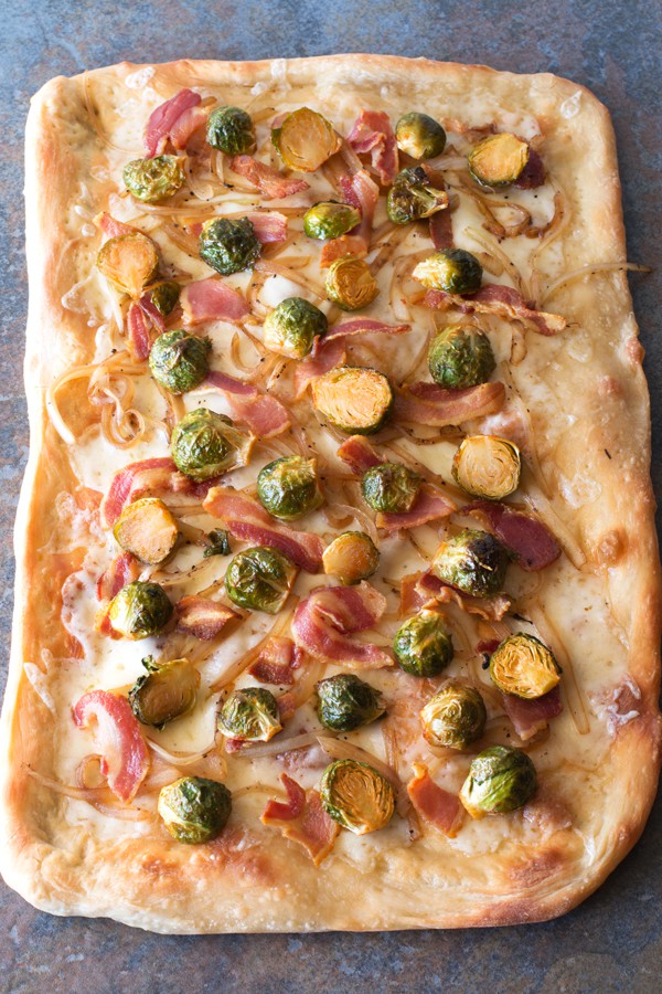 Crispy Brussel Sprout & Pancetta Flatbread | cakenknife.com