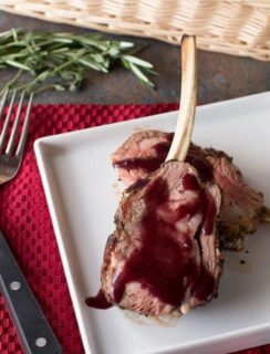 Herb Crusted Rack of Lamb with Red Wine Sauce | cakenknife.com