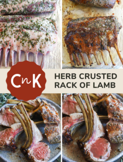 Herb Crusted Rack of Lamb Pinterest Graphic