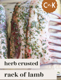 Herb Crusted Rack of Lamb Pinterest Picture